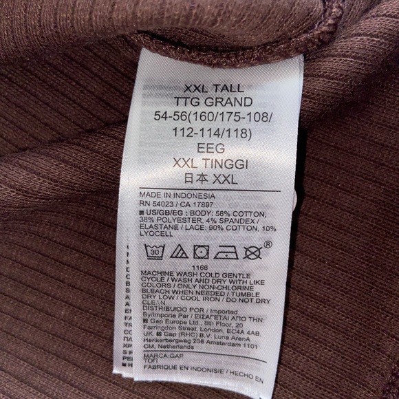 GAP Rib Eyelet Flutter Sleeve Tank Top Size XXL tall - Picture 6 of 7